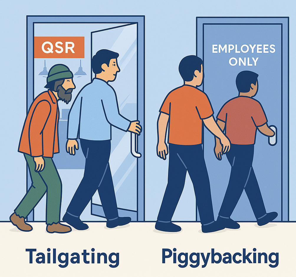 access control illustration being able to decipher between loiterer and customer/employee
